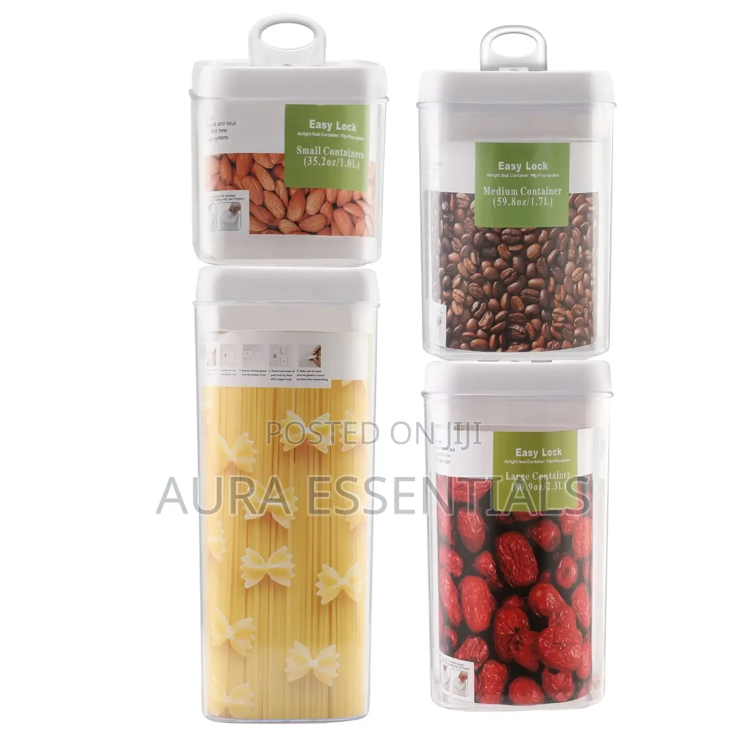 4 Pcs Air Tight Food Storage