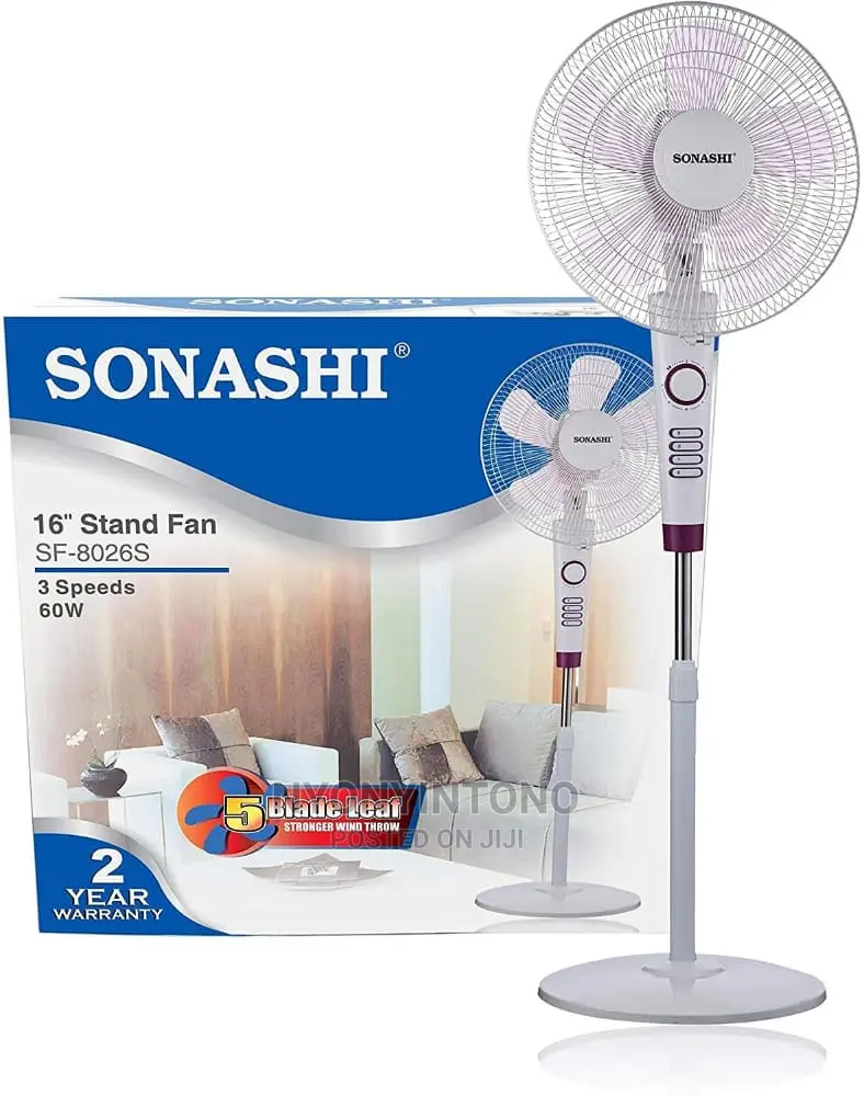 Sonashi Stand Fan With 2years Warranty