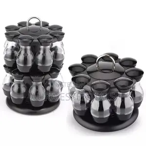 360 Rotating Spice Jar Rack