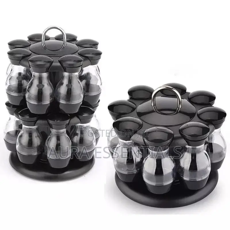 360 Rotating Spice Jar Rack