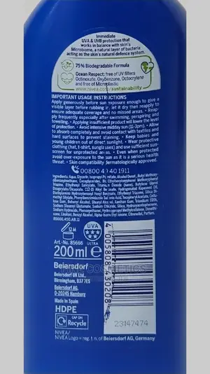 NIVEA Sun Cream Immediate Protection Sunscreen With SPF50