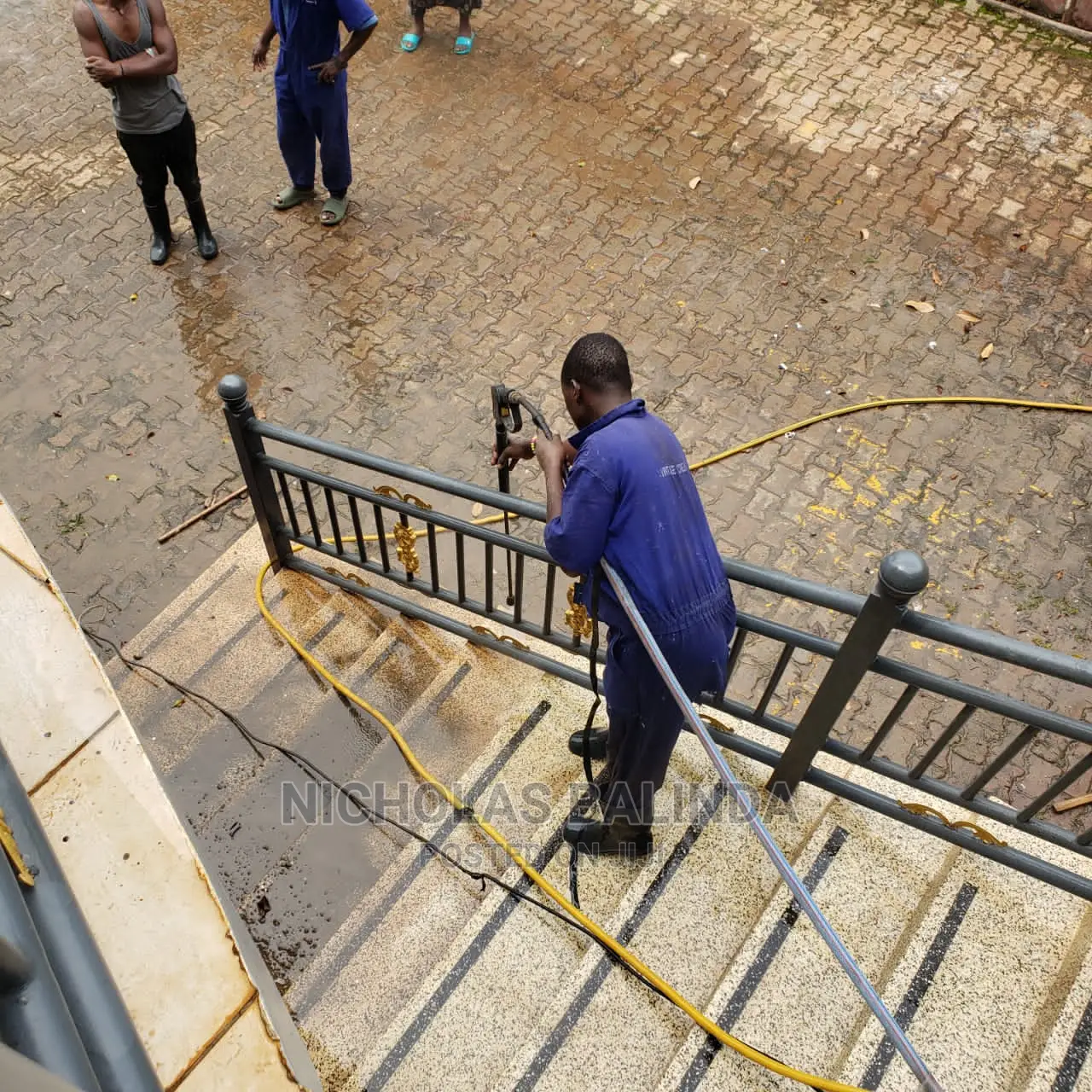 Terrazzo Cleaning in Progress