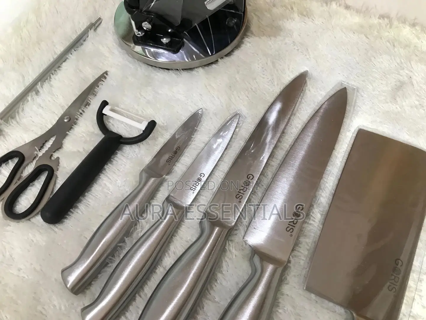 9pcs Knife Set With Rotating Table