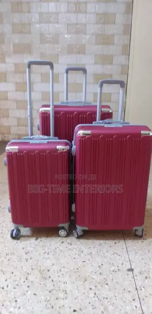3in1 Plastic Suitcase Set- Maroon