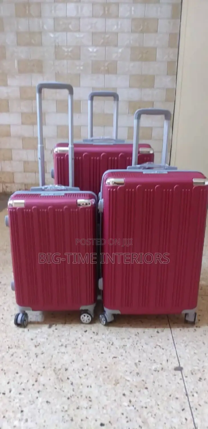 3in1 Plastic Suitcase Set- Maroon