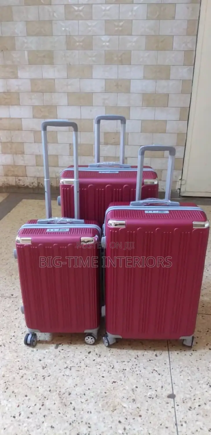 3pieces Plastic Suitcase Set - Maroon