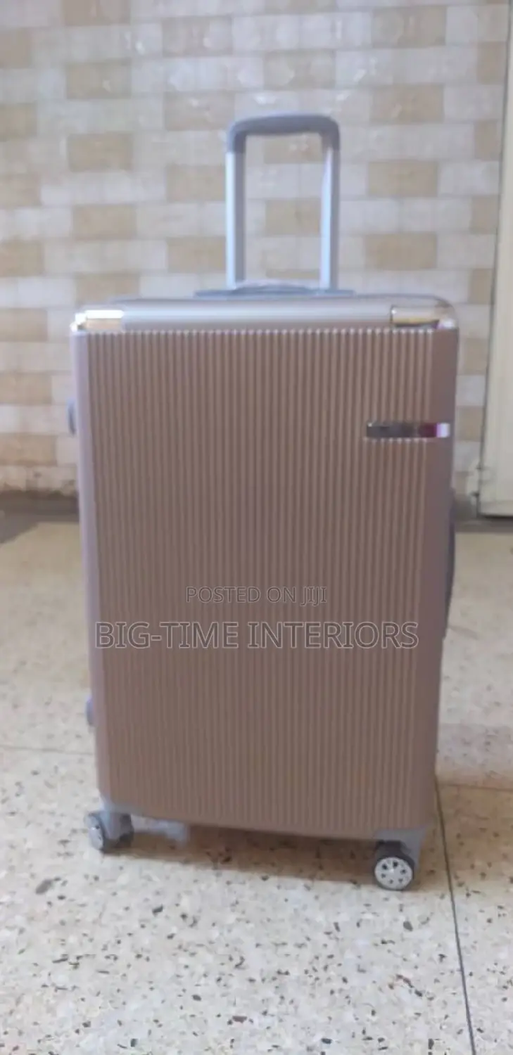 Brown Plastic Suitcase- Large