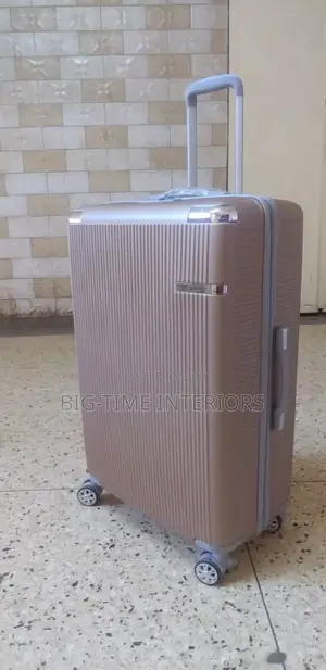 Brown Plastic Suitcase- Large