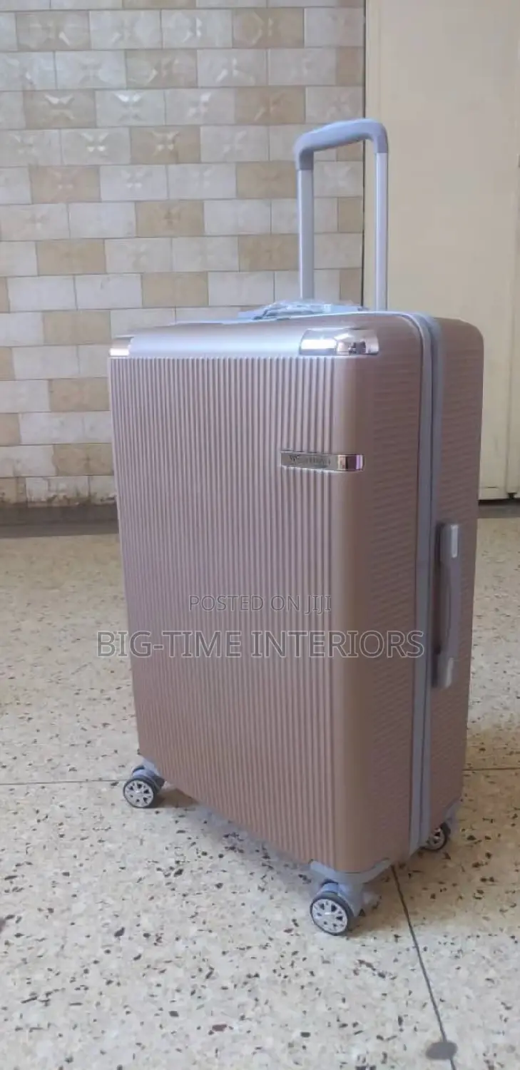 Brown Plastic Suitcase- Large