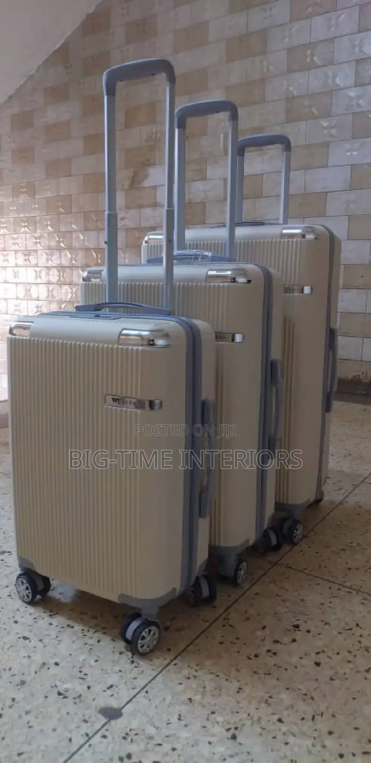 3in1 Plastic Suitcase Set- Cream
