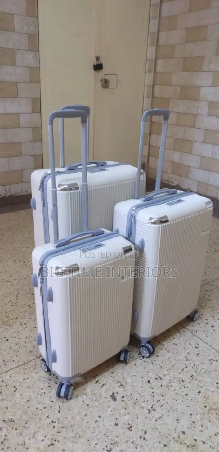 3in1 Plastic Suitcase Set- Cream