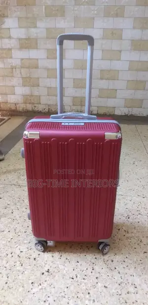 Maroon Plastic Suitcase- Medium Size