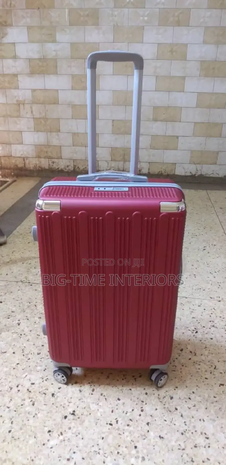 Maroon Plastic Suitcase- Medium Size