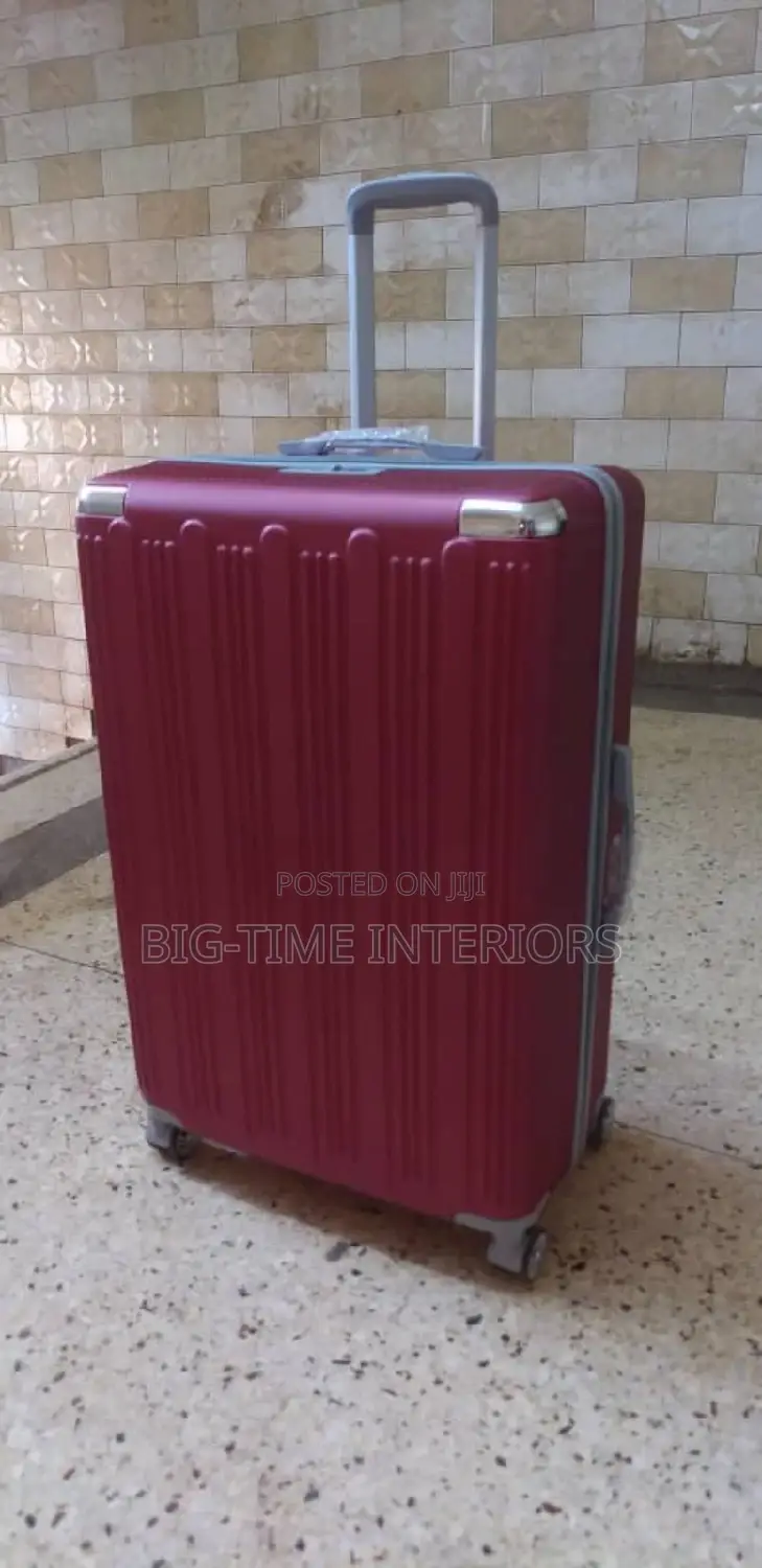 Maroon Plastic Suitcase- Medium Size