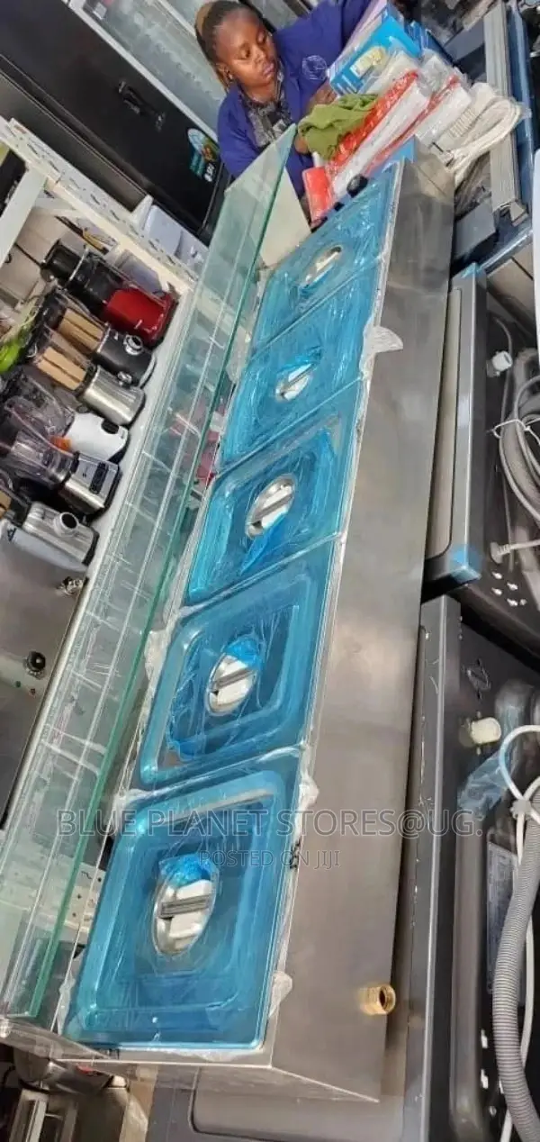 5 Pans Bain Marie Food Warmer With a Glass Top || Commercial