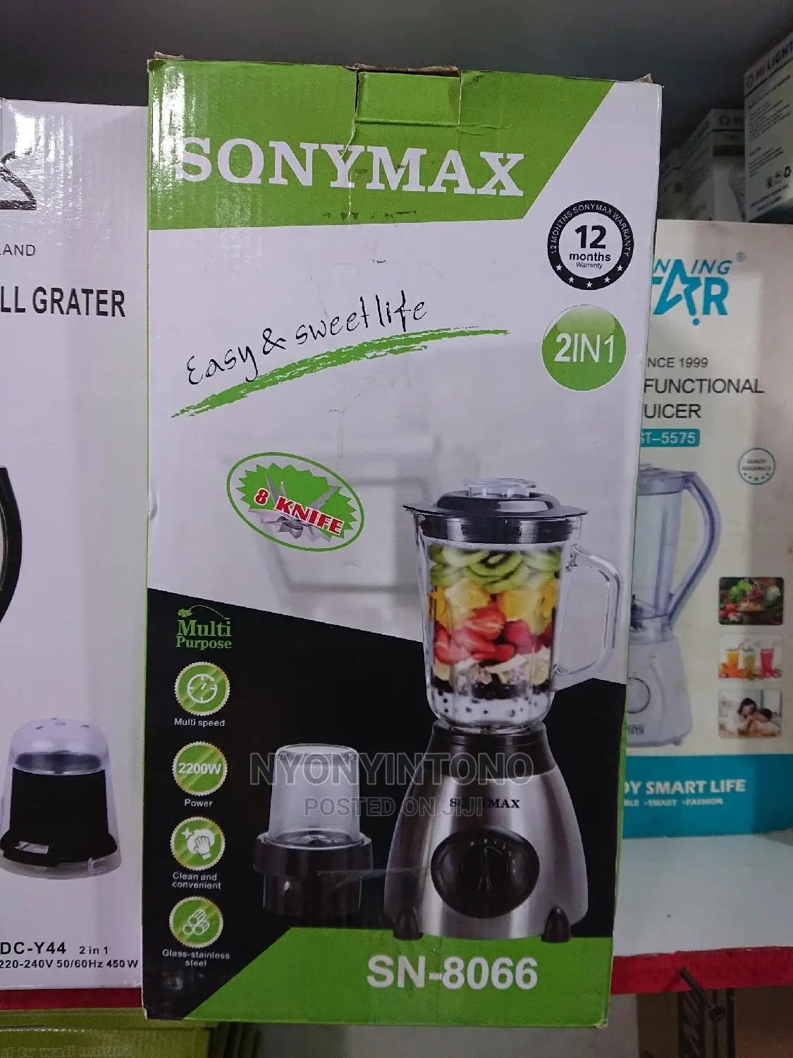 Sony Max Glass Blender With a Powerful Motor 1yr Waranty