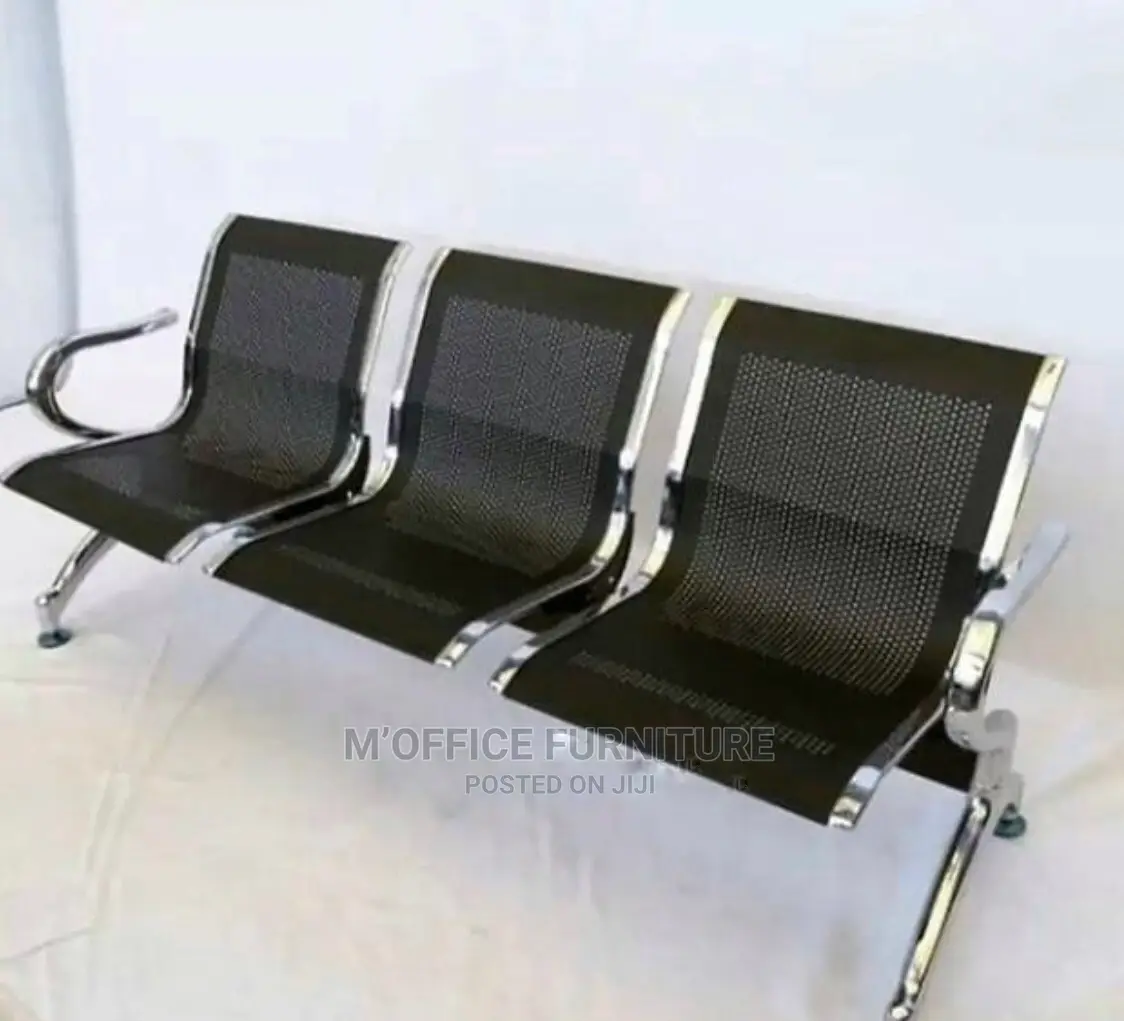 Metallic 3-Seater Waiting Chairs