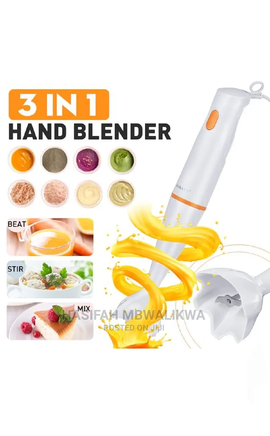 Sokany 3 in 1 Electric Handheld Whisk Stirrer and Eggbeater