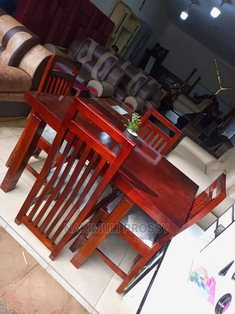Gray and Brown Affordable 4 Seater Dinning Table