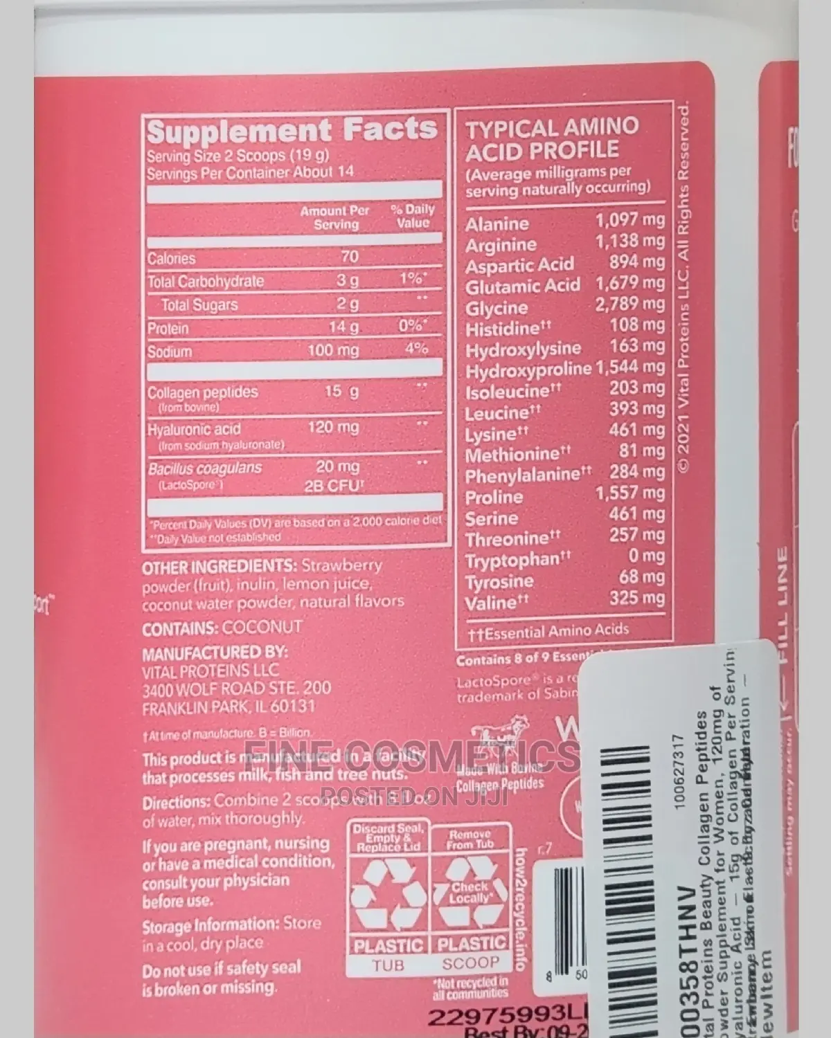 Vital Proteins Beauty Collagen Powder for Skin, Hair + Nails