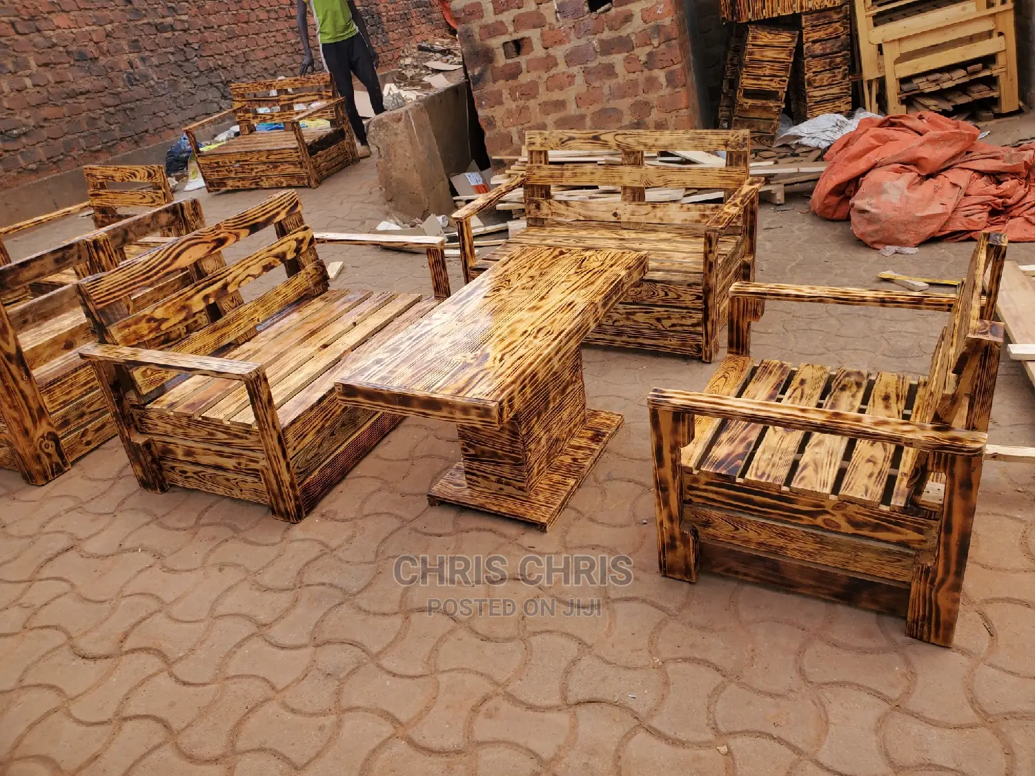 Pallet Gas Burnt Chairs