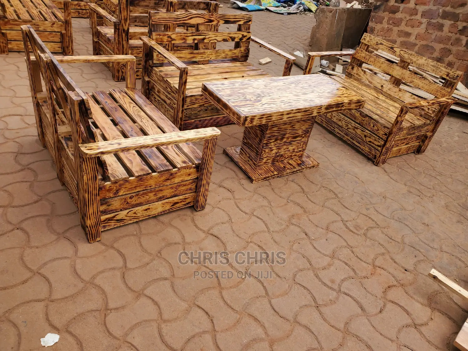 Pallet Gas Burnt Chairs