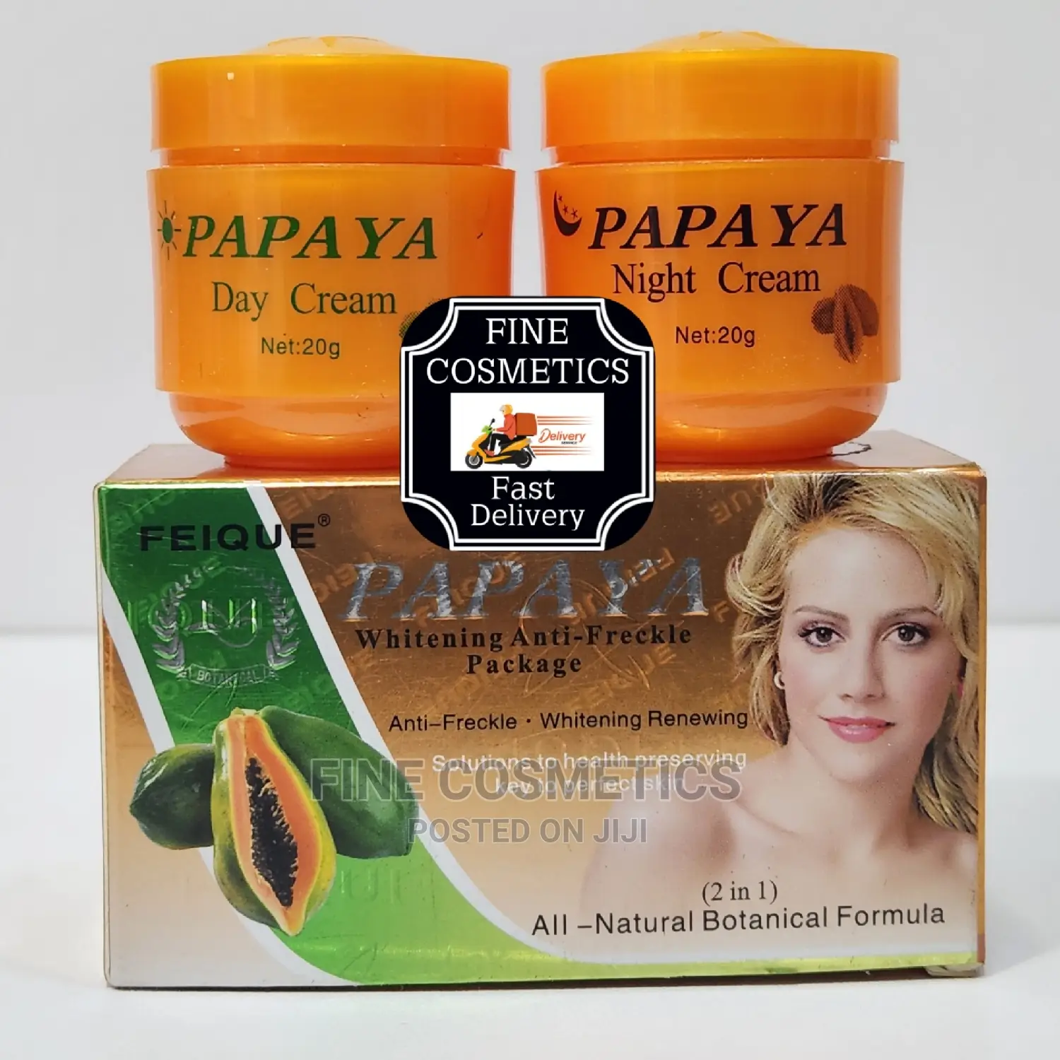 Papaya Whitening + Anti-Aging Day and Night Cream Package