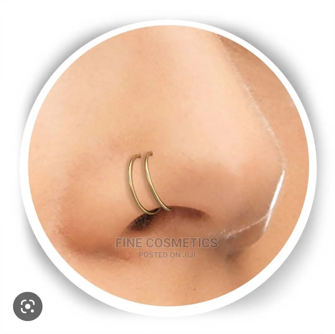 Double Nose Ring Hoop For Single Piercing Nostril Noserings