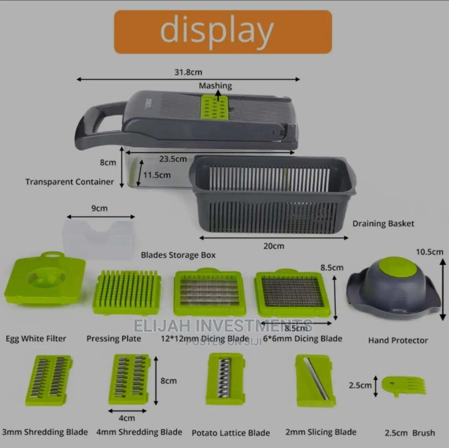 Multifunction Vegetable Chopper 8 in 1