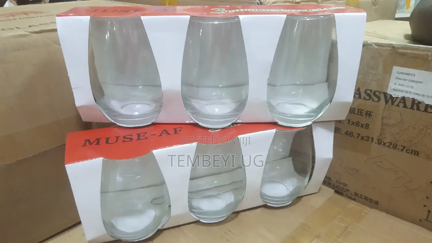 Set of 6 Round Shaped Glasses