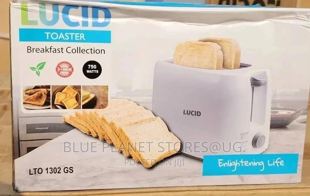 LUCID 2 Slices Pop-Up Bread Toasters || 750w || LTO1302-GS
