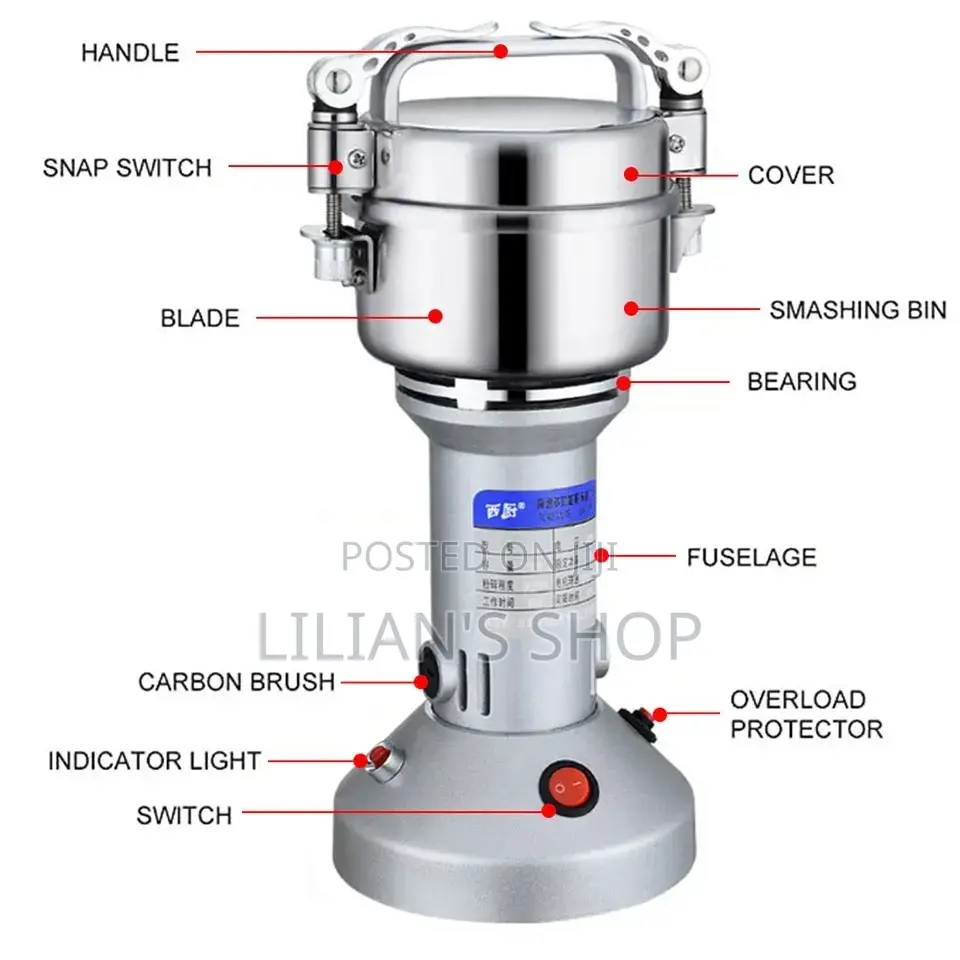 Stainless Steel Electric Powder Grinder 100g