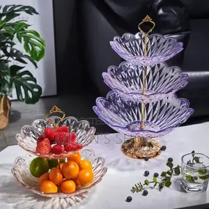 Glittering Crystal 3 Layer Fruit Bowl