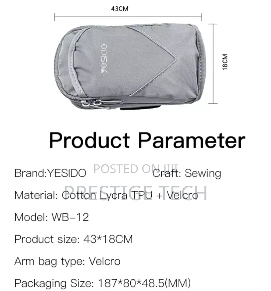 Yesido High Elastic Sport Arm Band Bag for Workout