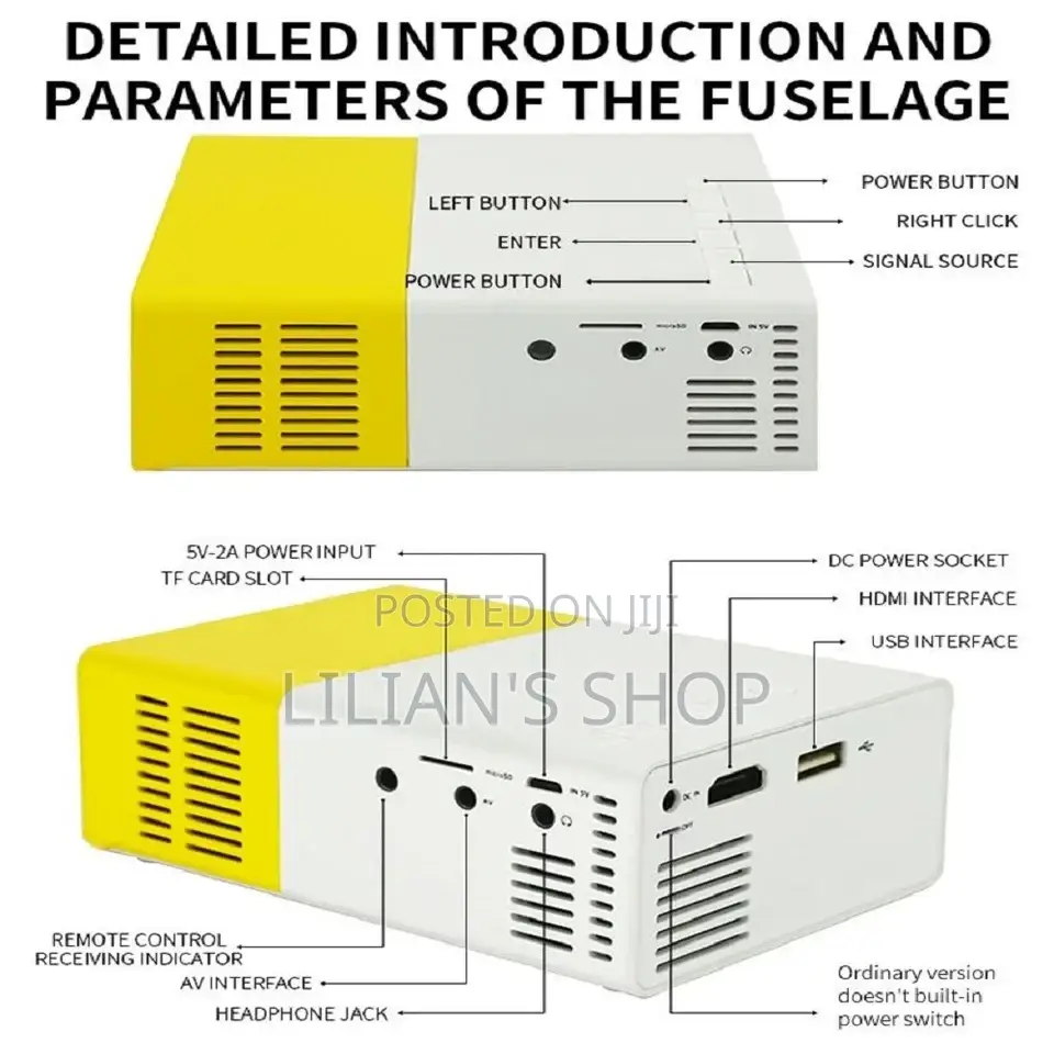 Portable Led Mini Projector 1080p