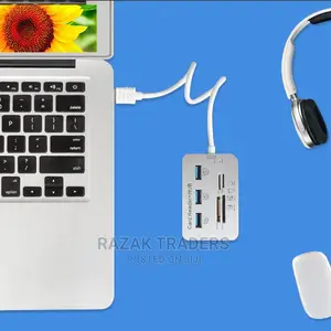 USB3.0 Card Reader and 3 Ports USB Hub,