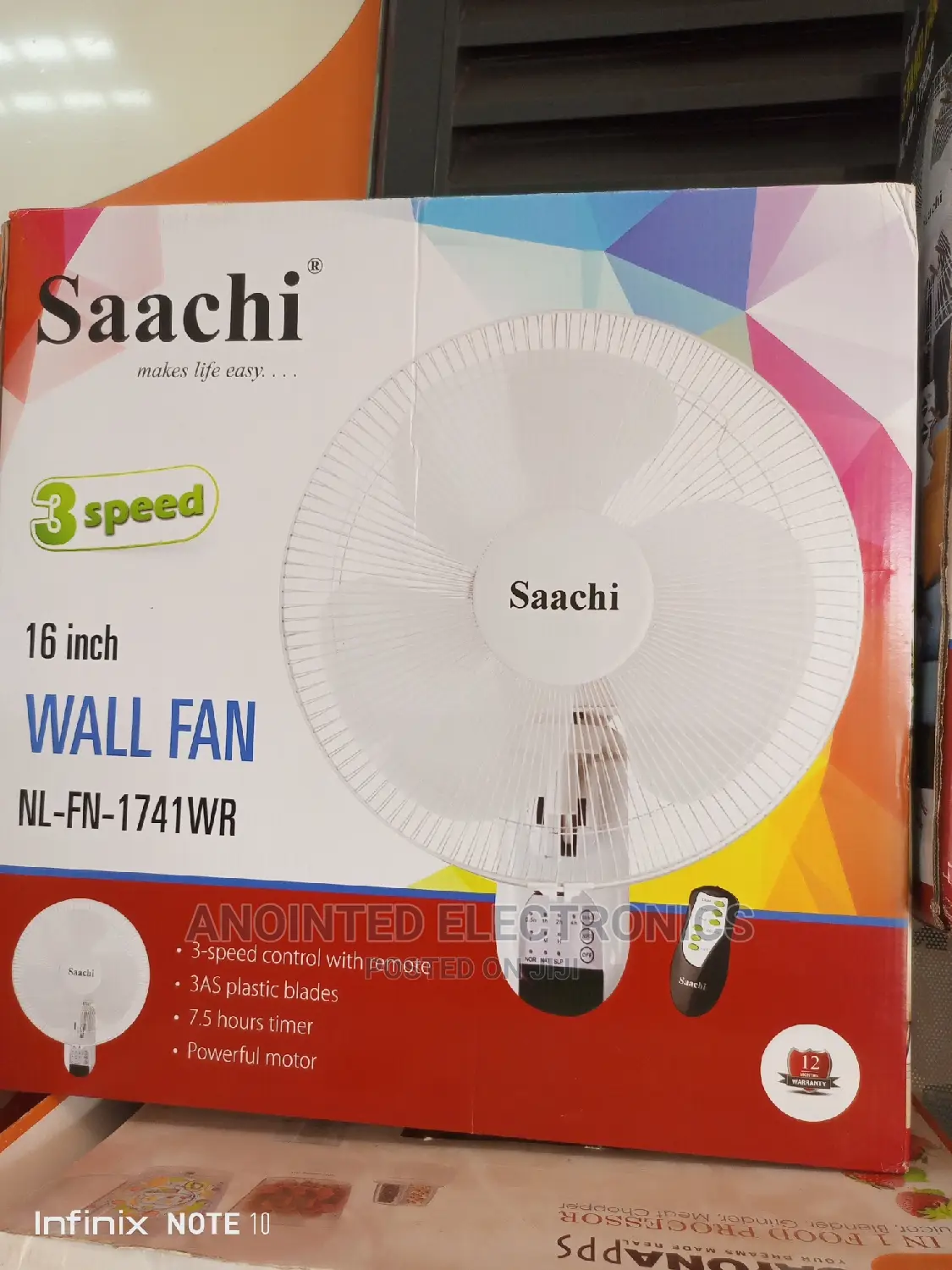 Wall Remote Control Fan
