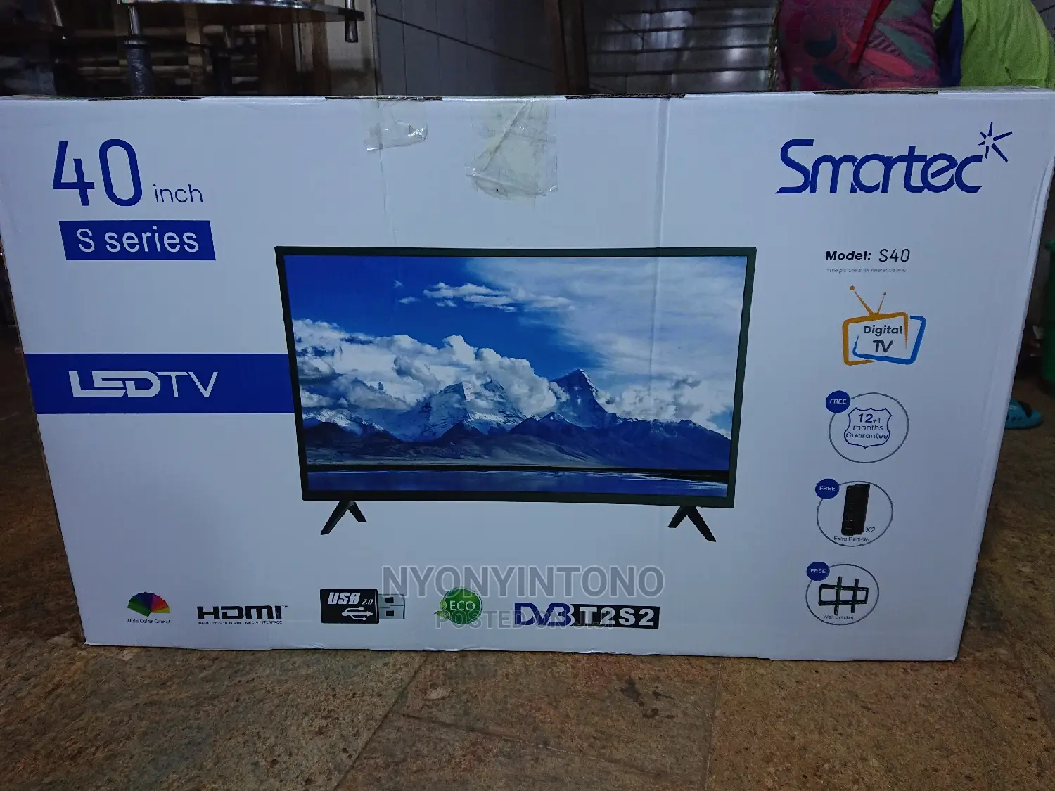 Smartec 40" Digital Frameless Tv With Inbuilt Free 2 Air