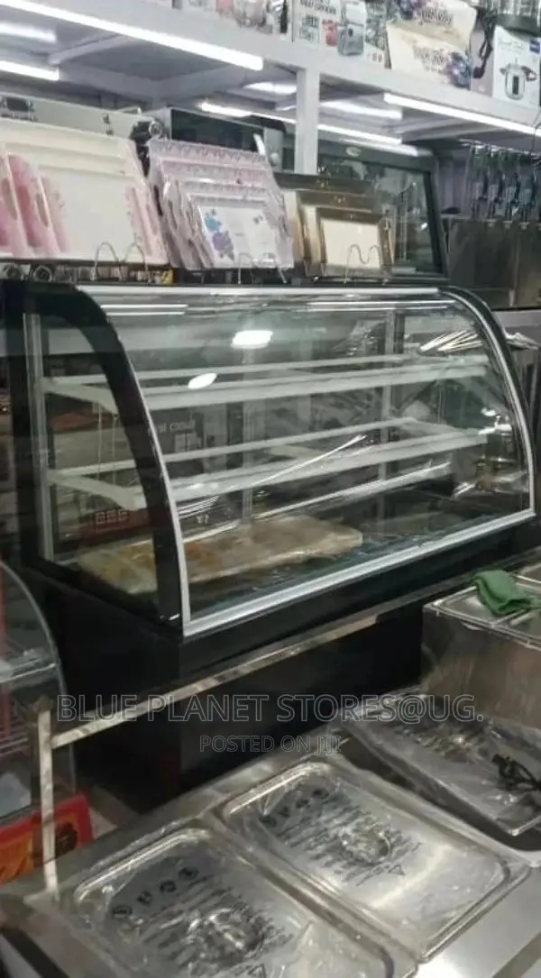 Pastry/Cake Curved Glass Display Freezers || Large Cabinet