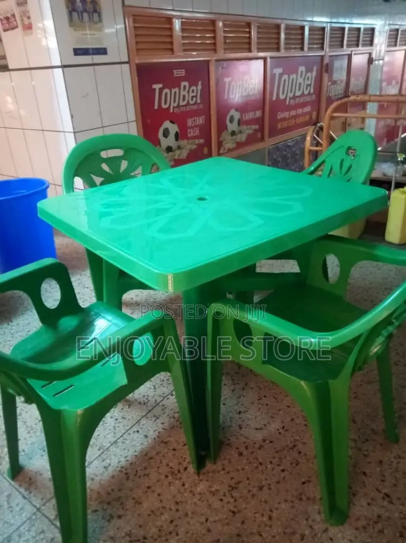 Plastic Chairs and Table