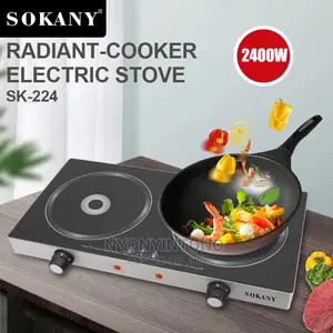 Double Sokany Induction Cooker With 1 Year Warranty