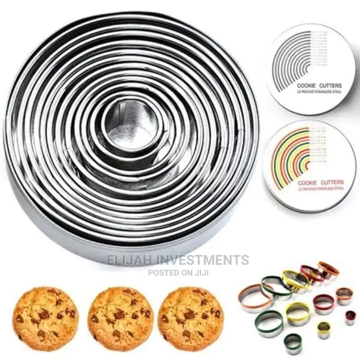 Cookie Cutters 12pcs Round Stainless Steel