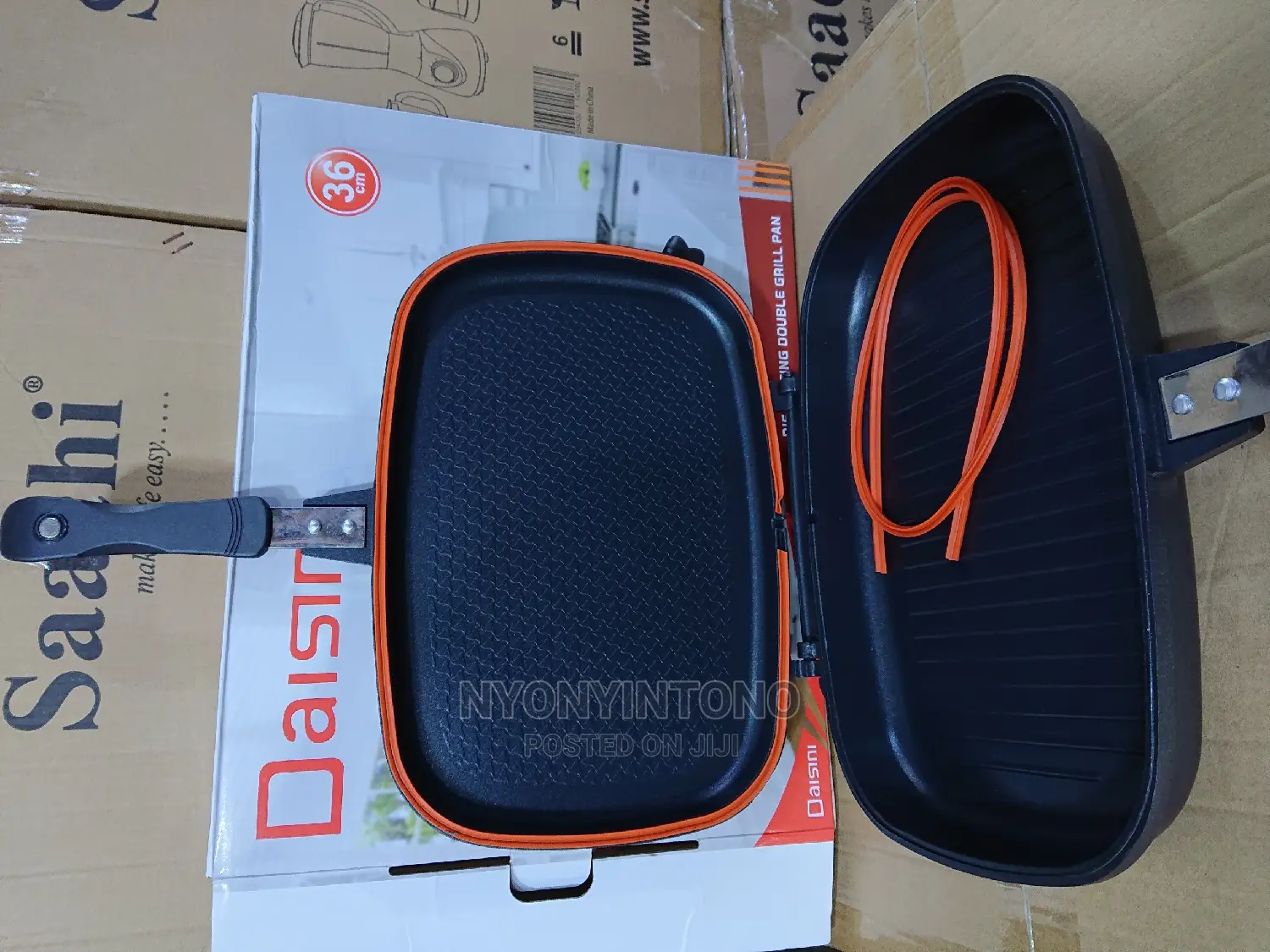 36cm Double Grill Pan Which Grills Meat Faster and Better