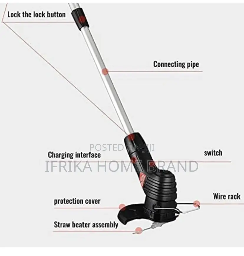Portable Electric Lawn Mower, Cordless Garden Grass Cutter