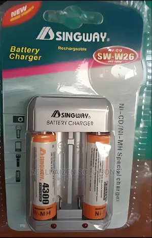 SINGWAY Battery Charger With 2 Batteries