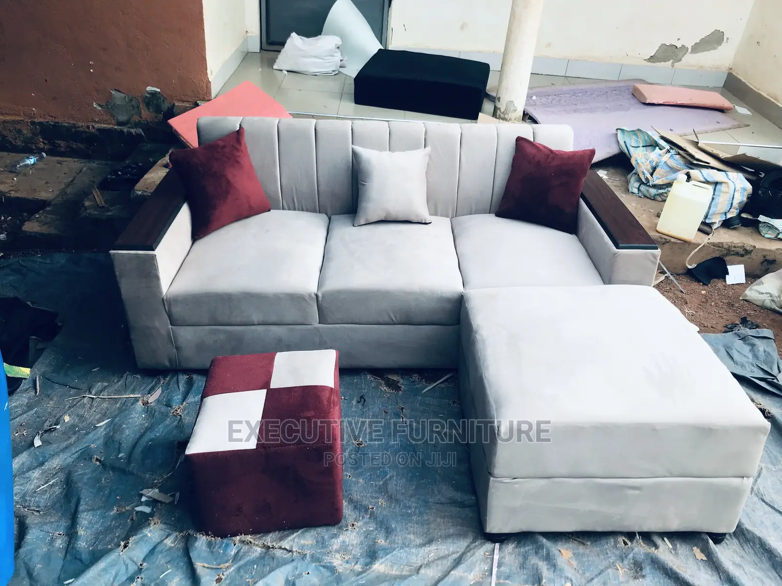 Mini Cream Sectional Sofa