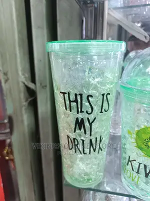 Plastic Glass With Lid Straw,