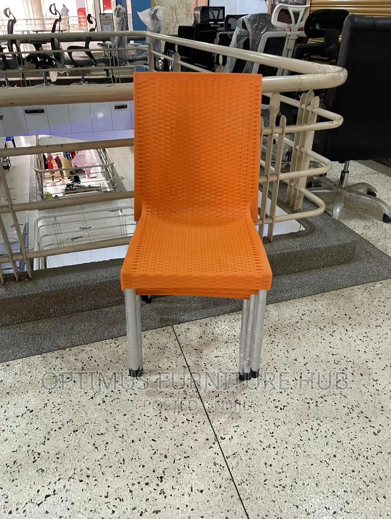 Armless Orange Chair (Plastic)
