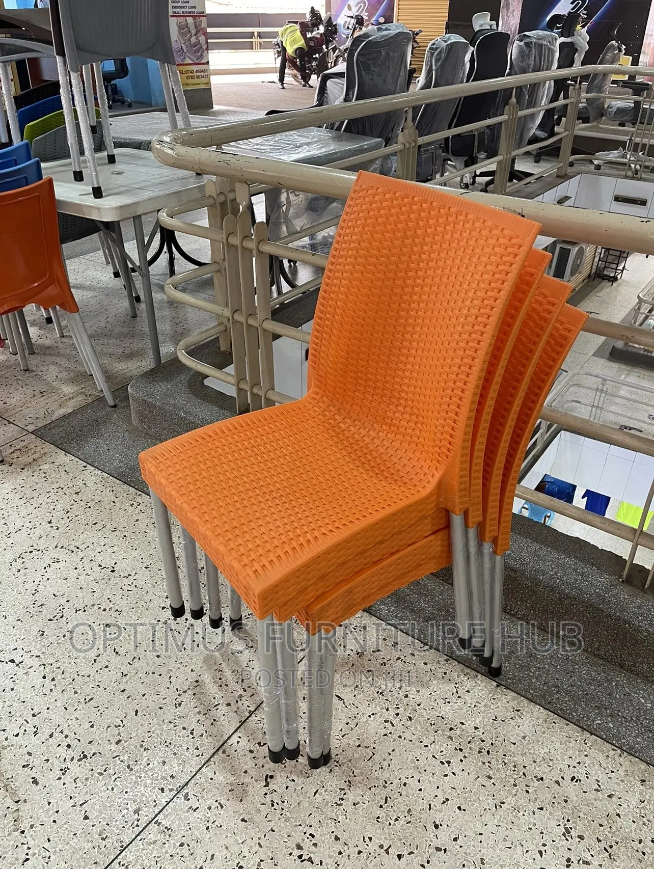 Armless Orange Chair (Plastic)