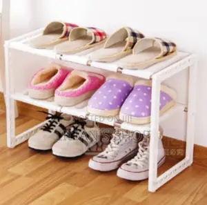 Shoe Rack/Kitchen Adjustable 2 Tier Shelf